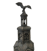 TALL EZRA LANDAU 925 STERLING SILVER HANDMADE INTRICATE ROTATING BESAMIM HOLDER