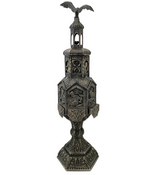 TALL EZRA LANDAU 925 STERLING SILVER HANDMADE INTRICATE ROTATING BESAMIM HOLDER