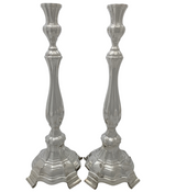 FINE 925 STERLING SILVER HANDMADE MODERN UNIQUE SHINY SLEEK GLOSSY CANDLESTICKS