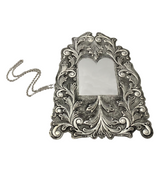 FINE 925 STERLING SILVER HANDMADE LEAF APPLIQUE MATTE & SHINY TORAH BREASTPLATE