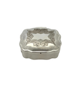 FINE 925 STERLING SILVER HANDMADE MODERN SHINY & SLEEK SWIRL SNUFF SPICE BOX