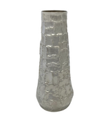 FINE 925 STERLING SILVER HANDMADE MODERN GEOMETRIC SHINY SLEEK FLOWER VASE