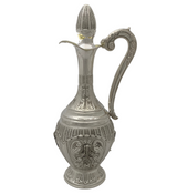 FINE 925 STERLING SILVER HANDMADE CHASED SWIRL LEAF APPLIQUE ORNATE WINE BOTTLE