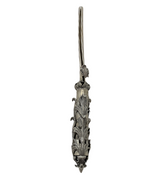 FINE 925 STERLING SILVER HANDMADE INTRICATE ORNATE LEAF APPLIQUE CANDLE LIGHTER