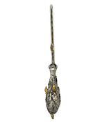 925 STERLING SILVER & GOLD PLATED HANDMADE MULTI BIRD TREE ORNATE CANDLE LIGHTER