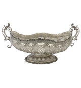 FINE 925 STERLING SILVER HANDMADE OPEN EMBOSSED ORNATE FRUIT BOWL CENTERPIECE