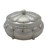 FINE 925 STERLING SILVER HANDMADE MODERN HAMMERED SHINY SLEEK ESROG JEWELRY BOX