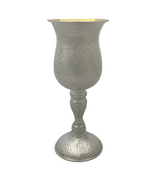 FINE LARGE 925 STERLING SILVER HANDMADE MODERN HAMMERED SLEEK FINISH ELIYAHU CUP