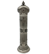 ITALIAN 925 STERLING SILVER HANDMADE CHASED LEAF APPLIQUE MATTE MEGILLAH HOLDER