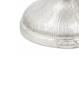 FINE LARGE 925 STERLING SILVER HANDMADE MODERN SHINY SLEEK STRIATED ELIYAHU CUP