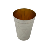 FINE 925 STERLING SILVER HANDMADE MODERN STAR OF DAVID SHINY SLEEK CUP & TRAY
