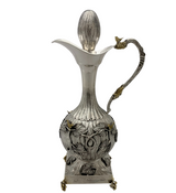 925 STERLING SILVER & GILDED HANDMADE MULTI BIRD LEAF TREE BOTTLE HOLDER & TRAY