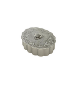 FINE ITALIAN 925 STERLING SILVER HANDMADE FLORAL APPLIQUE CHASED BESAMIM HOLDER