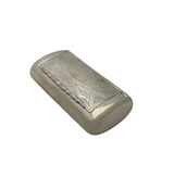 OLD ANTIQUE 925 STERLING SILVER HANDMADE ENGRAVED SHINY SLEEK SNUFF SPICE BOX