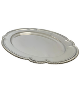 ANTIQUE GORHAM 925 STERLING SILVER HANDMADE MODERN TRIM SHINY SLEEK OVAL TRAY