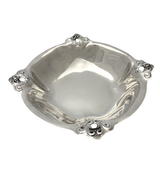 ANTIQUE ROYAL DANISH 925 STERLING SILVER HANDMADE ORNATE SHINY PIERCED DISH