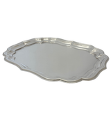 FINE ITALIAN 925 STERLING SILVER HANDMADE SHINY SLEEK RECTANGLE SERVING TRAY