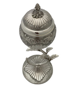 ITALIAN 925 STERLING SILVER HANDMADE FLUTED CHASED SWIRL ORNATE BESUMIM HOLDER