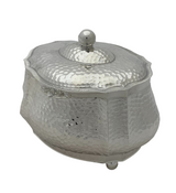 FINE 925 STERLING SILVER HANDMADE MODERN HAMMERED SHINY SLEEK ESROG JEWELRY BOX