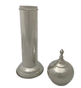 FINE ITALIAN 925 STERLING SILVER HANDMADE MODERN HAMMERED FINISH MEGILLAH HOLDER