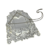 FINE 925 STERLING SILVER HANDMADE LEAF APPLIQUE MATTE & SHINY TORAH BREASTPLATE
