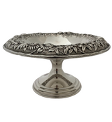S. KIRK & SON 925 STERLING SILVER HANDMADE LEAF & FLORAL ORNATE ROUND BOWL