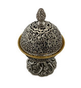 ITALIAN 925 STERLING SILVER & GILDED HANDMADE OPEN CHASED FILIGREE SALT HOLDER