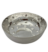 FINE ITALIAN 925 STERLING SILVER HANDMADE MODERN SHINY SLEEK DIMPLE BOWL DISH