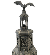TALL EZRA LANDAU 925 STERLING SILVER HANDMADE INTRICATE ROTATING BESAMIM HOLDER