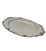 ANTIQUE FRANK M. WHITING 925 STERLING SILVER HANDMADE OVAL FOLIATE SCROLL TRAY