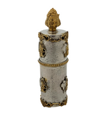 FINE 925 STERLING SILVER & GILDED HANDMADE GRAPE LEAF HAMMERED MATCHBOX HOLDER