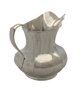 OLD ITALIAN BATTUTO A. MANO 800 SILVER HANDMADE HAMMERED SLEEK FINISH PITCHER