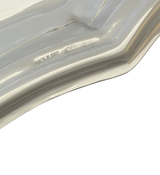 FINE ITALIAN 925 STERLING SILVER HANDMADE SHINY SLEEK RECTANGLE SERVING TRAY