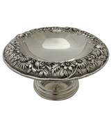 S. KIRK & SON 925 STERLING SILVER HANDMADE LEAF & FLORAL ORNATE ROUND BOWL