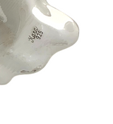 FINE 925 STERLING SILVER HANDMADE UNIQUE MATTE & SHINY AUTUMN LEAF SERVING DISH