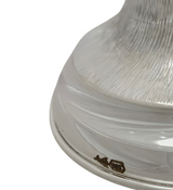 FINE TALL 925 STERLING SILVER HANDMADE MODERN STRIATED SLEEK ROUND MENORAH
