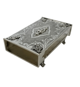 925 STERLING SILVER HANDMADE FLORAL ORNATE CHASED MATTE & SHINY MATCHBOX HOLDER