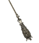 FINE 925 STERLING SILVER HANDMADE MULTI LEAF MATTE SHINY STANDING CANDLE LIGHTER