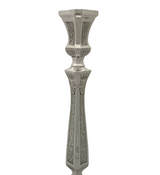 FINE 925 STERLING SILVER HANDMADE CHASED SWIRL ORNATE MATTE SHINY CANDLESTICKS