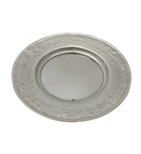 FINE 925 STERLING SILVER HANDMADE MODERN SLEEK STRIATED FINISH ROUND CUP & TRAY