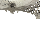 FINE 925 STERLING SILVER HANDMADE LEAF CHASED SWIRL MATTE SHINY CHANUKAH MENORAH