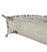FINE 925 STERLING SILVER HANDMADE OPEN SWIRL PIERCED ORNATE SLEEK NAPKIN HOLDER