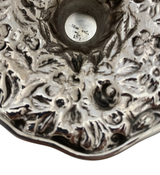 ANTIQUE S. KIRK & SON 925 STERLING SILVER HANDMADE REPOUSSE ORNATE COMPOTE DISH