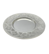 FINE 925 STERLING SILVER HANDMADE MODERN DIAMOND CUT & SLEEK FINISH CUP & TRAY