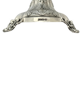 FINE 925 STERLING SILVER HANDMADE LEAF CHASED SWIRL ORNATE 2 LIGHT CANDELABRA