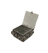 FINE ITALIAN 925 STERLING SILVER HANDMADE FLORAL ORNATE SHINY SLEEK SNUFF BOX