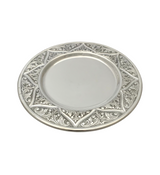 FINE ITALIAN 925 STERLING SILVER HANDMADE INTRICATE SWIRL PATTERN CUP & TRAY