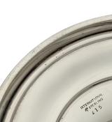 ANTIQUE AMERICAN 925 STERLING SILVER HANDMADE LEAF SHINY AMPHORA FLOWER VASE