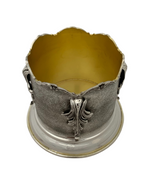 925 STERLING SILVER HANDMADE MULTI LEAF APPLIQUE MATTE & SHINY BOTTLE HOLDER