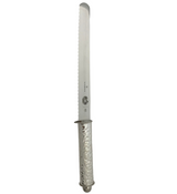 925 STERLING SILVER HANDMADE MODERN HAMMERED SERRATED VICTORINOX KNIFE & COVER